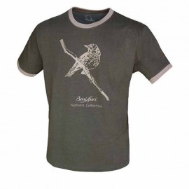 Camiseta caza Benisport algodón caqui zorzal