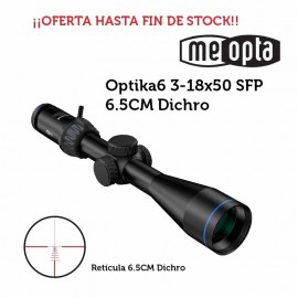 Visor Meopta MeoPro Optika6 - 3-18x50 SFP - 6.5 CM Dichro
