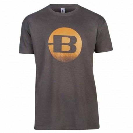 Camiseta Unisex Bergara Circle Distress Gris Carbón