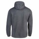 Sudadera con Capucha Gris Jaspeado Unisex Bergara Circle Distress