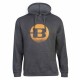Sudadera con Capucha Gris Jaspeado Unisex Bergara Circle Distress