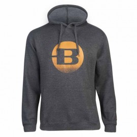 Sudadera con Capucha Gris Jaspeado Unisex Bergara Circle Distress