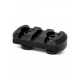 Carril WARNE M-LOK 3 ranuras - negro