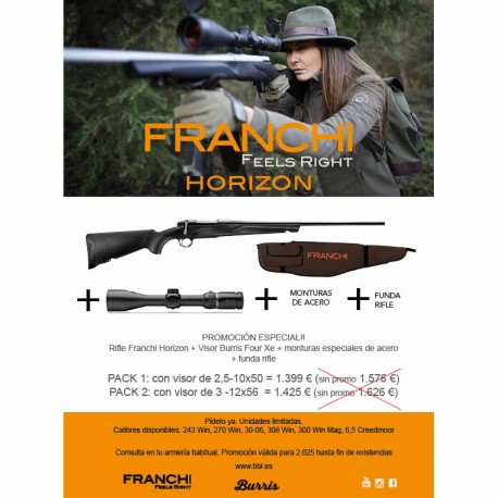 Pack Franchi Horizon + Burris Four Xe + Funda