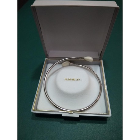PULSERA DE PLATA DE LEY Y PERLAS DE VENAO