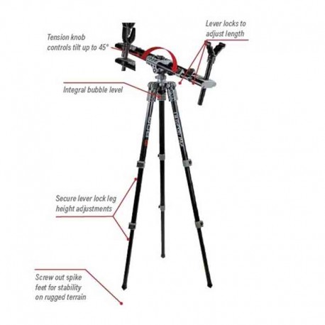 Soporte para caza Fieldpod MAX Bog de 50cm a 120cm.